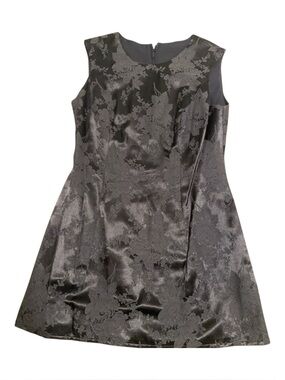 Vintage Y2K Fredericks of Hollywood Black Crepe de Chine Mini Dress Sz 3/4